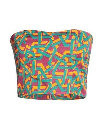 8 by YOOX MULTICOLOR SATIN TOP