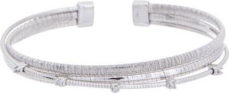 Meshmerise 18K Plated 0.05 Ct. Tw. Diamond Mesh Bangle
