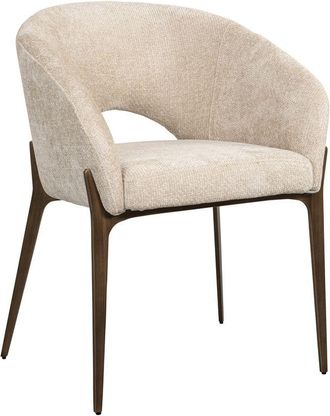 Richmond Interiors Design Armlehnstuhl Kenzi - Creme