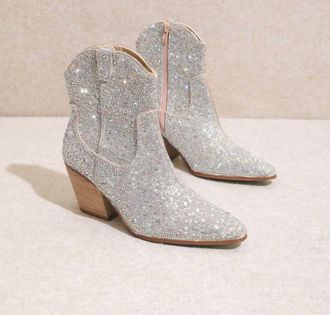 Mi.iM Womens Angel Heeled Boots In Silver