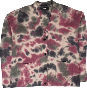 Amiri Multicolored Tie Dye Cashmere Cardigan