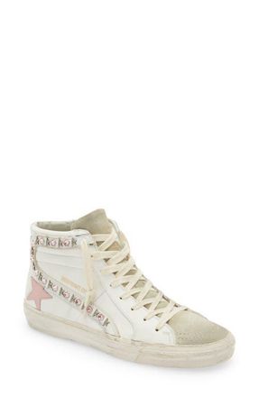 Golden Goose Slide High Top Sneaker (Nordstrom Exclusive) in White/ice/pink at Nordstrom, Size 38