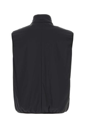 Herno Mens Black Nylon Sleeveless Jacket Nero Giubbini