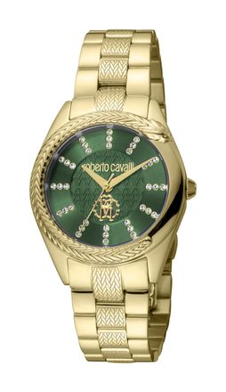 Roberto Cavalli RC5L038M0065 4894626190001 Womens Quartz Stainless Steel Dark Green 5 ATM 32 mm Watch - One Size