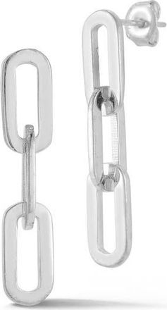 Chloe and Madison 3-Link Linear Drop Earrings in Silver at Nordstrom Rack