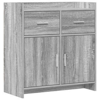 vidaXL Aparador Sonoma Gris 75 X 36 X 80 Cm Madera De Ingenier&iacute;a Vidaxl