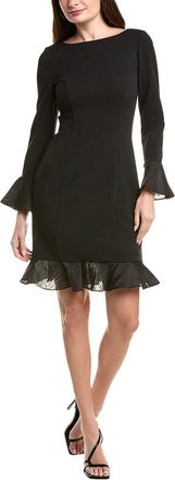 Adrianna Papell Crepe Combo Short Dress