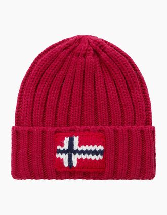 Napapijri Mens Napapijri F-Semiury Beanie - Red