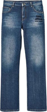 Marc Jacobs Donkerblauwe Logo Jeans Stijlvol - Dames - Regular Fit Jeans - Blauw - W29 - Katoen - Jeans