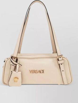 Versace lamb leather shoulder bag adjustable strap