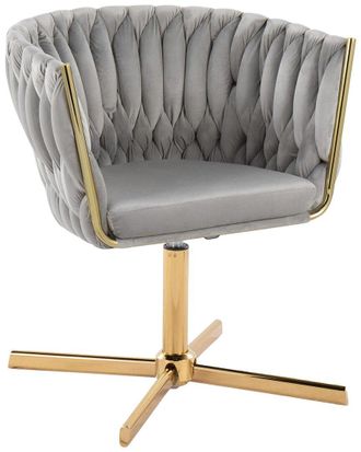 LumiSource Braided Renee Swivel Accent Chair