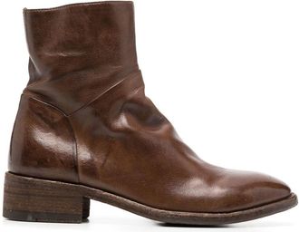 Officine Creative Seline ankle boots - women - Buffalo Leather/Leather/Leather/Rubber - 36 - Brown