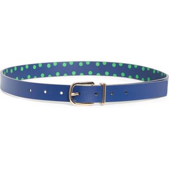 Kate Spade New York 25mm Reversible Belt in French Navy/polished Gold 416 at Nordstrom Rack, Size X-Large