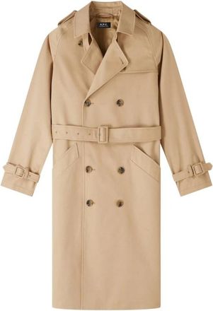 A.P.C. Gabardine - Dames - Trenchcoats - Beige - S - Katoen - Jassen
