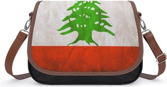 Generic Lebanese Flag Small Womens Crossbody Bags Shoulder Handbag with Adjustable Strap for Travel