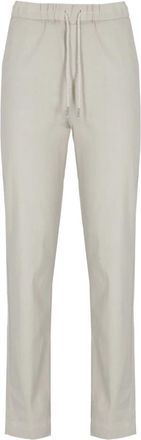 PANICALE Slim Drawstring Broek - Dames - Broeken - Beige - 2XL - Katoen - Broeken