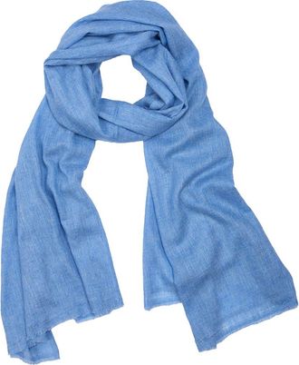 Saachi Wool Blend Fringe Scarf in Light Blue at Nordstrom Rack