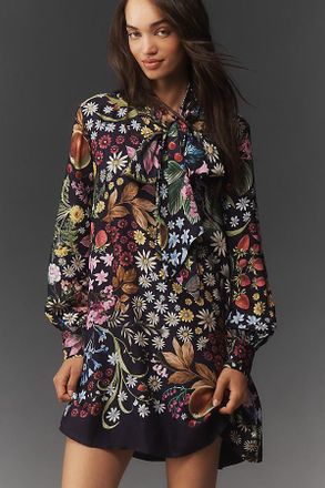 Maeve The Caroline Tie-Neck Mini Dress by Maeve