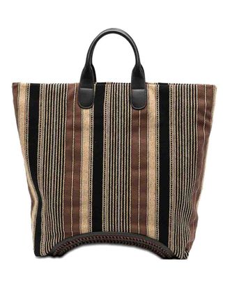 Emporio Armani Striped Tote Bag