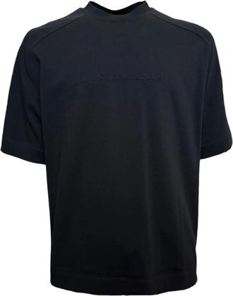 Emporio Armani Blauw korte mouw 3D1T761Jwzz 0920 T-shirt - Heren - T-shirts - Blauw - L - Tops