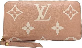 Louis Vuitton Monogram Empreinte Beige Leather Long Wallet (Bi-Fold) (Pre-Owned)