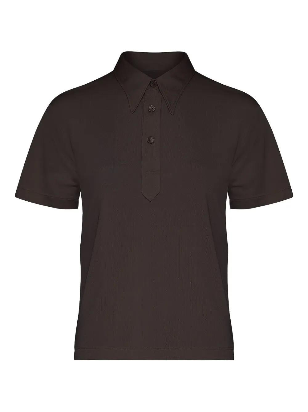 Tシャツ・カットソー PRADA SS25 Sand silk polo shirt (UMB925SOOO16AI F0018) Prada Womens Sand Silk Polo Shirt in Beige O Tan | Size 50
