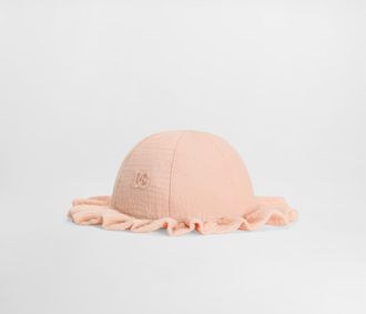 Dolce & Gabbana Cotton Gauze Bucket Hat - Woman Pink Iii