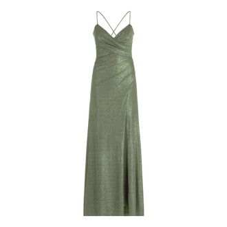 Vera Mont Kleedjes, Dames, Groen, XL, Leer, Nauwsluitende Maxi Avondjurk