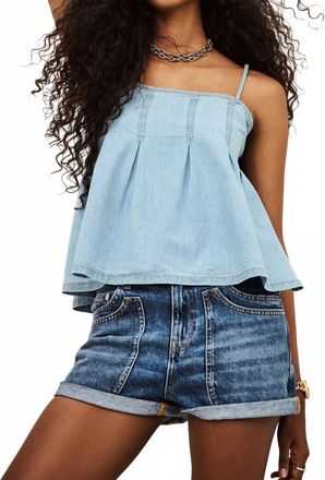 BA&SH Lucina Top In Light Used Blue