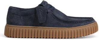 Clarks Schoenen met Veters - Heren - Veterschoenen - Blauw - 44 EU - Su&egrave;de - Schoenen