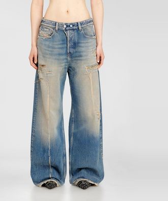 Diesel Relaxed Jeans Low Waist 1996 D-Sire, Medium blue, Button fly
