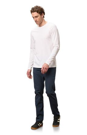 Pact Organic Cotton Mens Softspun Essential Crewneck Long Sleeve Tee in White at Nordstrom, Size Xx-Large
