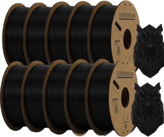 OEM Filamento Para Impresora 3d, 1,75 Mm De Di&aacute;metro, 300 M De Longitud, 10 Rollos, Negro