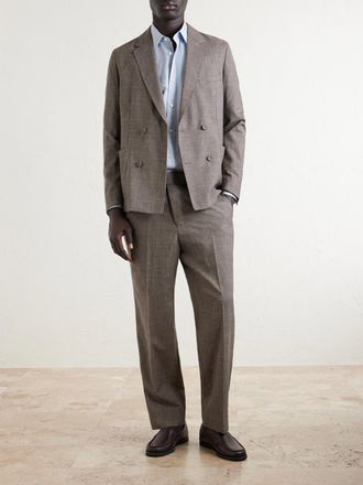 Officine G&eacute;n&eacute;rale Leon Wool, Silk and Linen-Blend Suit Jacket