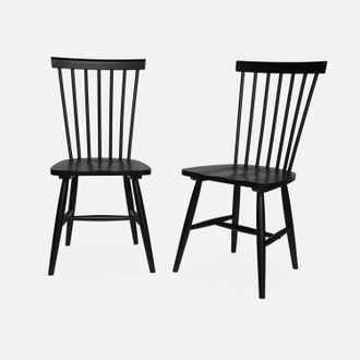 Sweeek Silla De Madera De Hevea, Set De 2