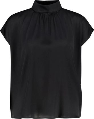 Emily van den Bergh Dames, Blouses & Shirts, Zwart, Maat: M