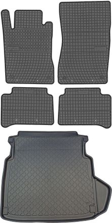 OEM Juego De Alfombrillas De Goma Para Coche Y Maletero Para Mercedes Clase E W211 Sed&aacute;n (2002-2009)
