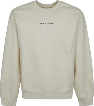 Maison Kitsun&eacute; Paris Comfort Sweatshirt - Heren - Sweatshirts - Beige - XL - Katoen - Hoodies & sweatvesten
