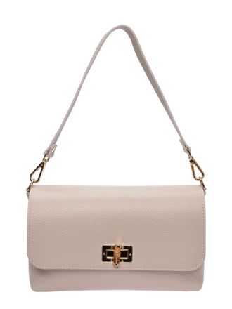 Roberta M Beige Rundleer Tas