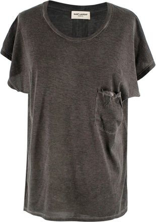 Saint Laurent Washed Grey T-shirt Size XS