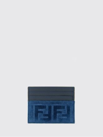 Fendi Portacarte in velluto e pelle FF Fendi