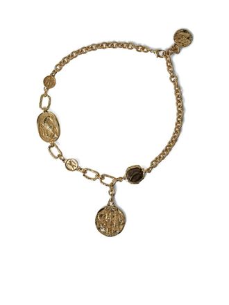 Chlo&eacute; coin-pendant chain necklace - Gold
