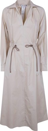 Max Mara Pedaggi Cotton Popeline Midi Dress