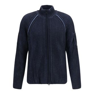 C.P. Company C.P. Company - C&aacute;rdigan de punto acanalado en mezcla de lana - Knitwear - Hombre - Azul - S