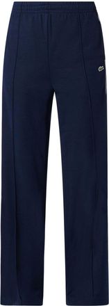 Lacoste piqué track pants - women - Organic Cotton/Polyester/Polyester - 40 - Blue
