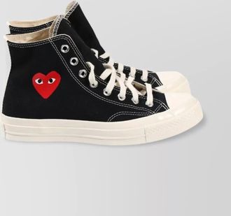 Comme Des Garçons high-top canvas sneakers contrasting heel