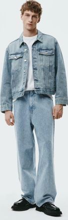 H&M Fairfax baggy jeans in Light Denim Blue at Nordstrom, Size 33 X 32