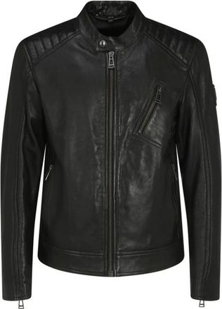 Belstaff Heren, Jassen, Zwart, Maat: 2XL Leer