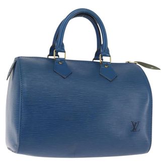 Louis Vuitton Speedy Mini Hl Handbag Damier Blue Leather Handbag (Pre-Owned)