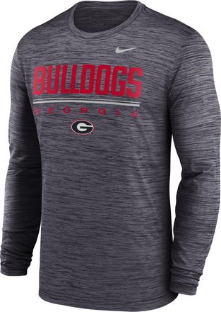 Nike Georgia Sideline Velocity Nike Mens Dri-FIT College T-Shirt in Black | 02EQ00AGBN-FG7